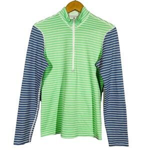 Patagonia Mock Neck Top Stripe Long Sleeve Casual Shirt Pullover - M
